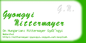 gyongyi mittermayer business card